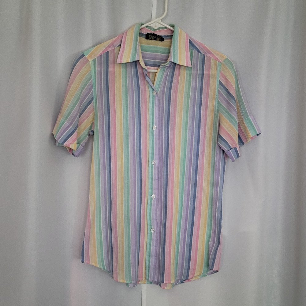 Pastel striped blouse